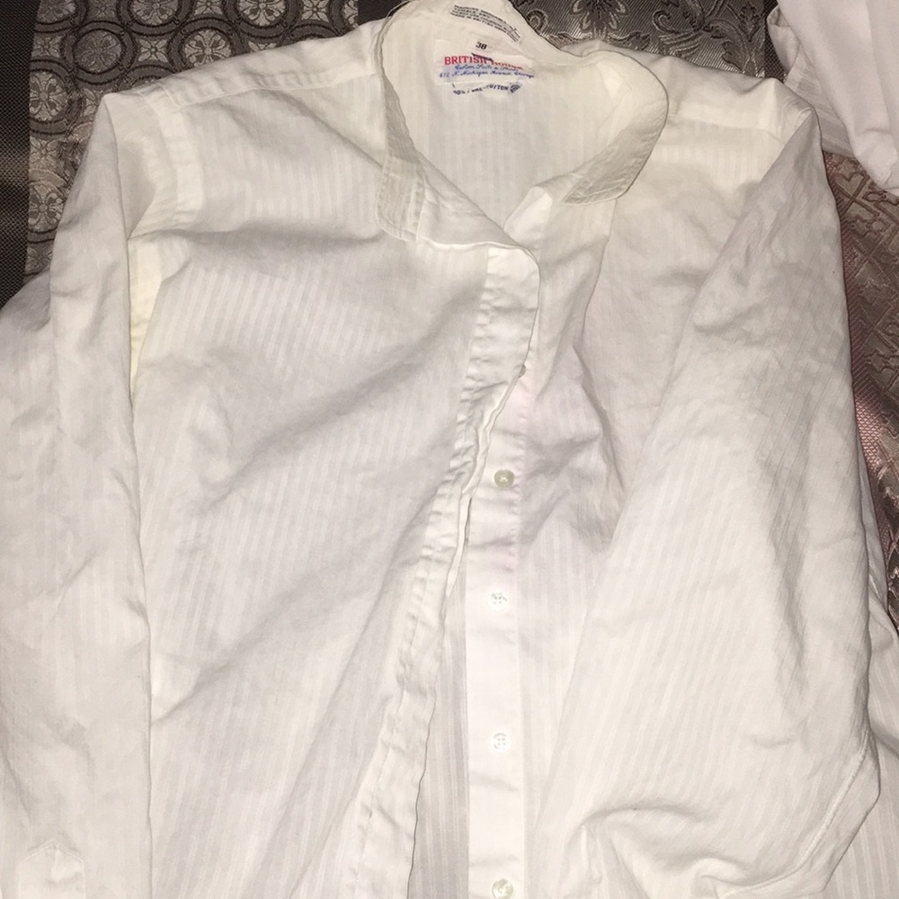 White lg sleeve show shirt sz 38